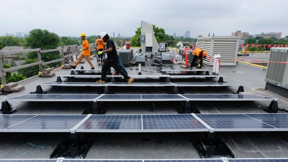 Rooftop solar installation by PUSH Buffalo